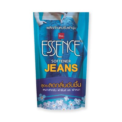 Essence Regular Softener Jeans 600 ml x 3.เอสเซ้นส์ น้ำยาปรับผ้านุ่ม สูตรมาตรฐาน ลดกลิ่นอับชื้น ยีนส์ 600 มล. x 3 ถุง