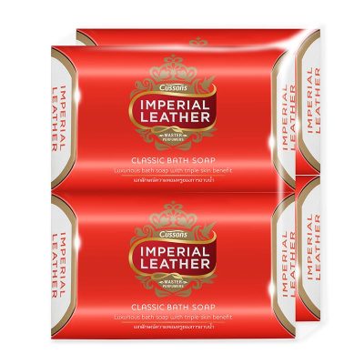 Imperial Leather Classic Bath Soap 75g x 4 Bars.อิมพีเรียล เลเธอร์ สบู่คลาสสิค 75 กรัม x 4 ก้อน