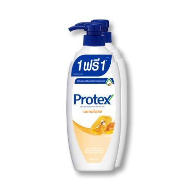 Protex Propolis Shower Cream 450 ml x 1+1 Bottles.โพรเทคส์ ครีมอาบน้ำ สูตรพรอพโพลิส 450 มล. x 1+1 ขวด