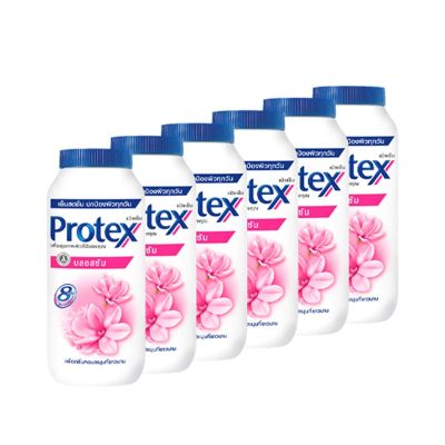 Protex Menthol Talcum Pink Blossum 140 g x 6.โพรเทคส์ แป้งเย็น กลิ่นบลอสซัม ขนาด 140 กรัม แพ็ค 6 กระป๋อง