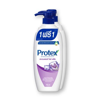 Protex Lavender Ice Freeze Shower Cream 450 ml x 1+1 Bottles.โพรเทคส์ ครีมอาบน้ำ กลิ่นลาเวนเดอร์ ไอซ์ ฟรีซ 450 มล. x 1+1 ขวด