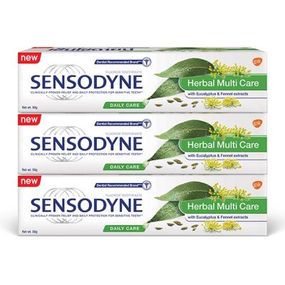 Sensodyne Toothpaste Herbal Multicare 50g x 3 Pcs.เซ็นโซดายน์ ยาสีฟัน เฮอร์เบิล มัลติแคร์ 50 กรัม x 3 หลอด
