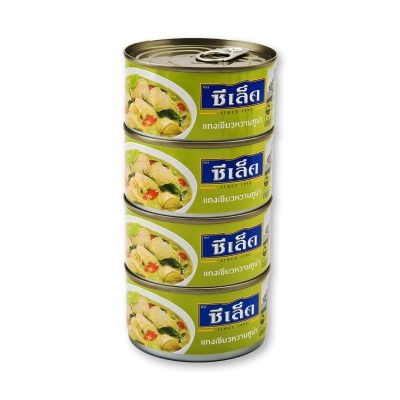 Sealect Tuna in Green Curry 185g x 4 Cans.ซีเล็ค ทูน่าแกงเขียวหวาน 185 กรัม x 4 กระป๋อง