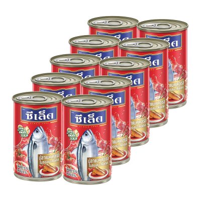 Sealect Mackerel in Tomato Sauce 155g x 10 cans.ซีเล็ค ปลาแมคเคอเรลในซอสมะเขือเทศ 155 กรัม x 10 กระป๋อง