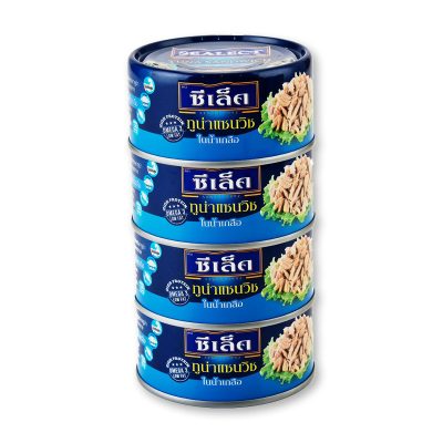 Sealect Tuna Sandwich in Brine 165g x 4 Cans.ซีเล็ค ทูน่าแซนวิชในน้ำเกลือ 165 กรัม x 4 กระป๋อง
