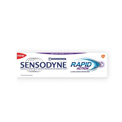 Sensodyne Toothpaste Rapid Action 100 g.เซ็นโซดายน์ ยาสีฟัน แรพพิด แอคชั่น ขนาด 100 กรัม