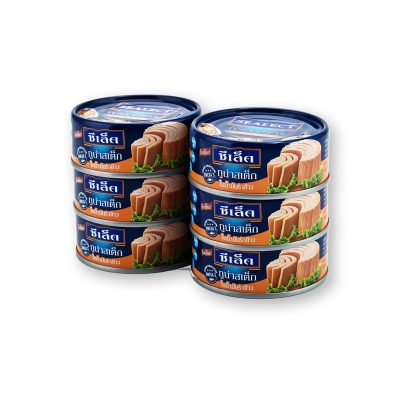 Sealect Tuna Steak in Rice Bean Oil 80g x 6 Cans.ซีเล็ค ทูน่าสเต็กในน้ำมันรำข้าว 80 กรัม x 6 กระป๋อง